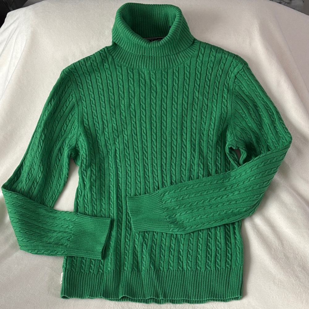American Living Vibrant Green Turtleneck Sweater